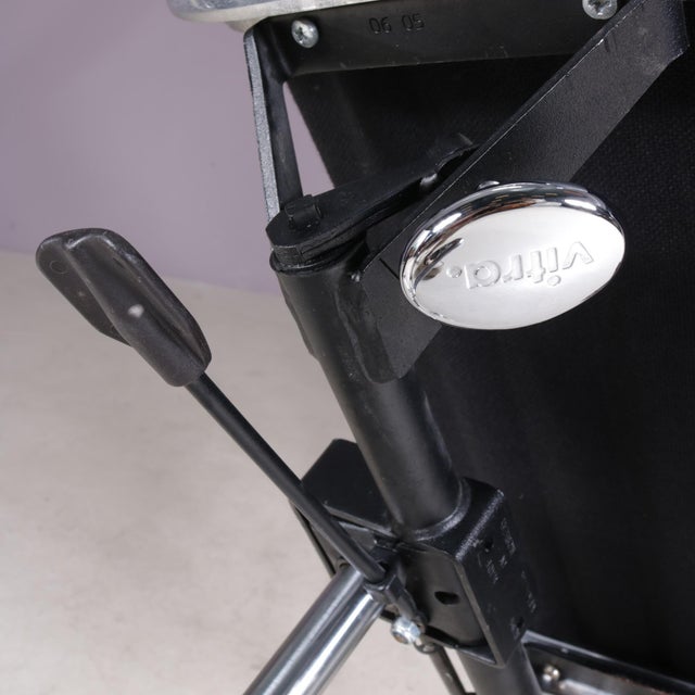 Desk Chair Model EA118 in Chrome Base with Black Hopsack Upholstery and Aluminium Armrests by Charles & Ray Eames for Vitra, Germany, 2000s For Sale - Image 11 of 16