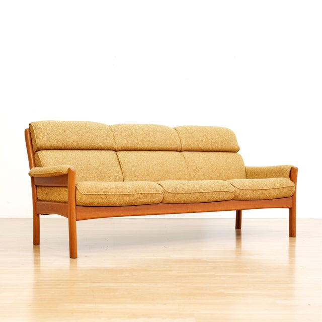 Mid-Century Modern Vintage 1970s Three Seater Sofa by Dyrlund of Denmark For Sale - Image 3 of 12