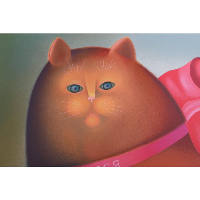 Cat with a Bow by Igor Galanin, Russian/American (1937–2024) Date: circa 1985 Screenprint, signed and numbered in pencil...