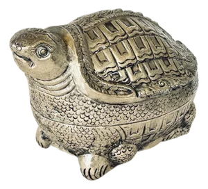 Antique South East Asian Silver Betel Nut Turtle Box