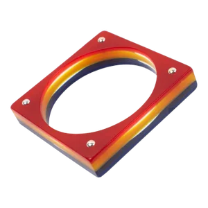 Karl Lagerfeld Red, Yellow and Blue Resin Square Bracelet