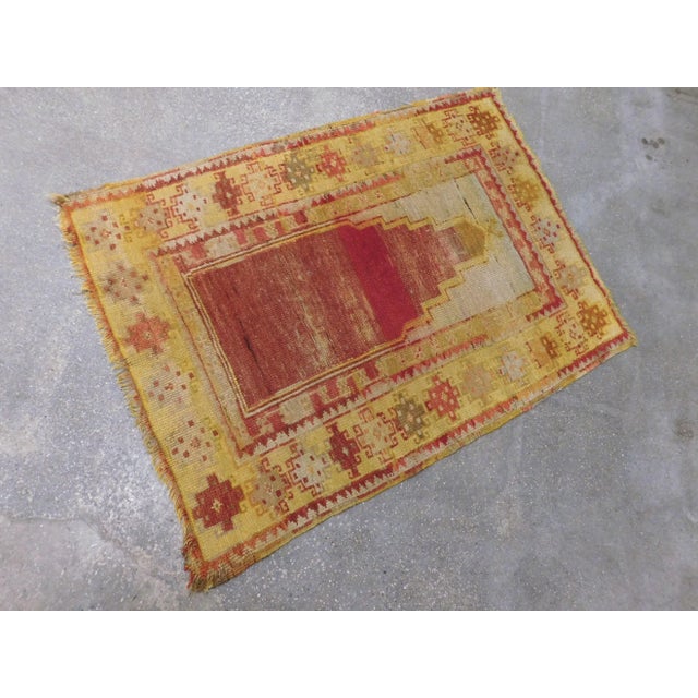 Antique Hand Knotted Turkish Prayer Rug 2'6"x 3'6" For Sale - Image 10 of 13