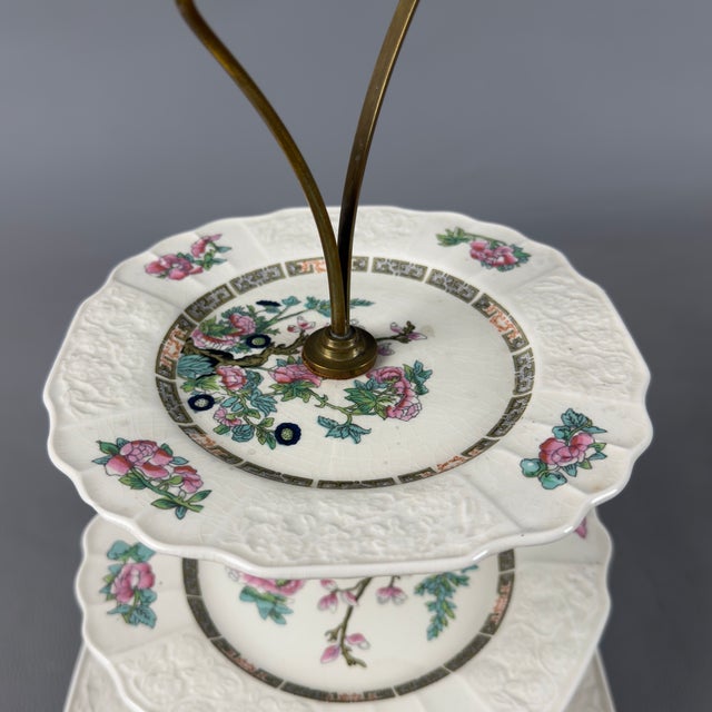 1950s Vintage Three-Tier Etagere in Porcelain, 1950s For Sale - Image 5 of 14