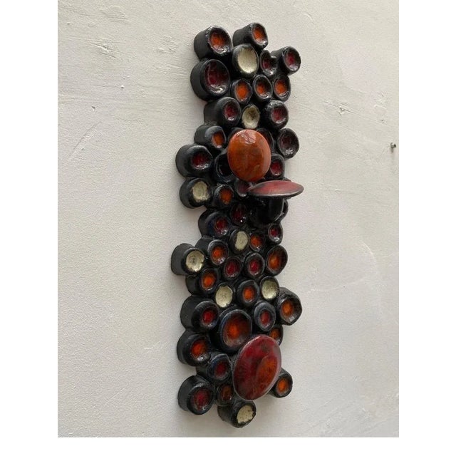 Abstract Ceramic Wall Sculpture from Perignem, Belgium For Sale - Image 9 of 15