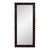 Coffee Flora 32 in. W x 69.5 in. H Rectangular Scalloped Rattan Floor Mirror, Chocolate For Sale - Image 8 of 8