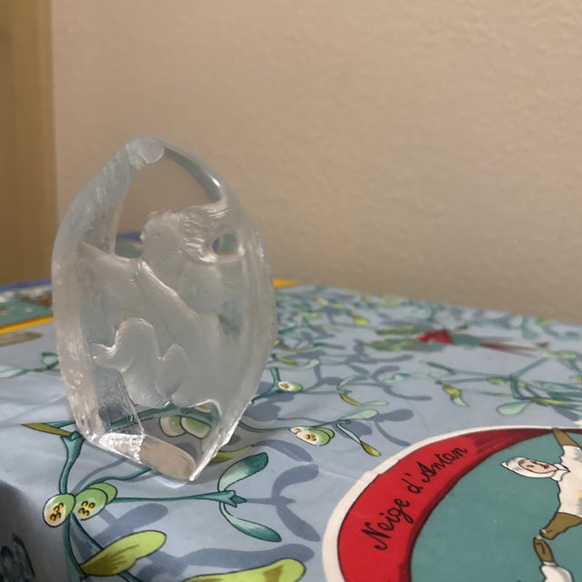 Boho Chic Mats Jonasson Sweden Signed Crystal Koala Bear Figurine Paperweight Art Glass For Sale - Image 3 of 8