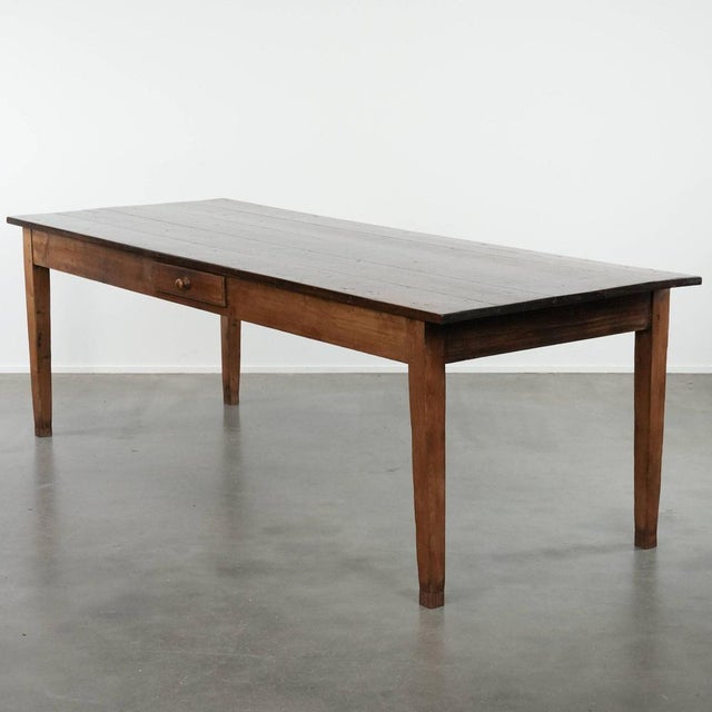 Large French Farm Dining Table with Two Drawers For Sale - Image 18 of 18