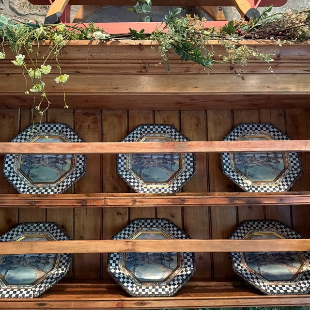 Beautiful, Second Edition (1991) Earthenware set of Six MacKenzie Childs MacLachlan dinner plates. They have been...