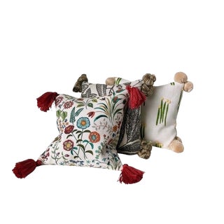 Liberty & Co, Schumacher, Chelsea Textiles, Brunschwig & Fils Lavender Filled Decorative Cushions - Set of 3 For Sale