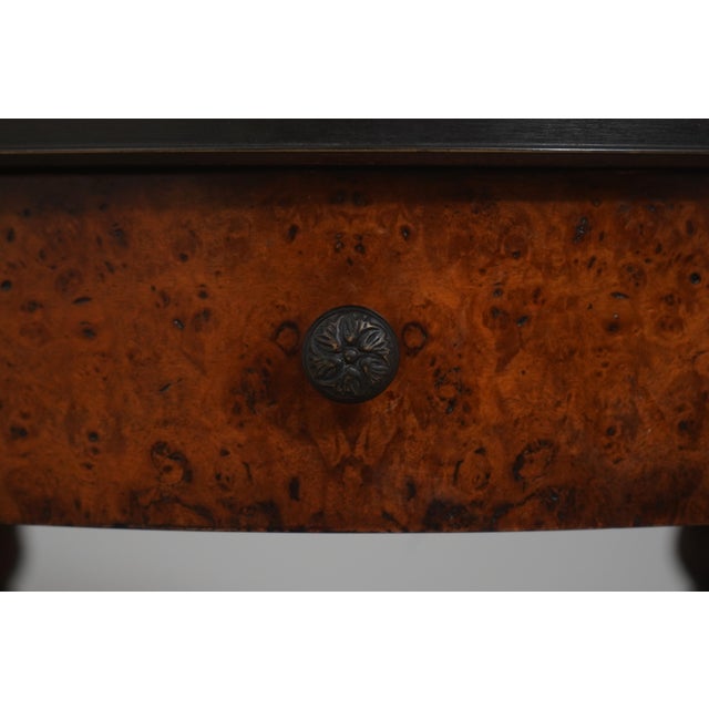 Theodore Alexander Inlaid 2 Tier Mixed Wood End Table For Sale - Image 10 of 18