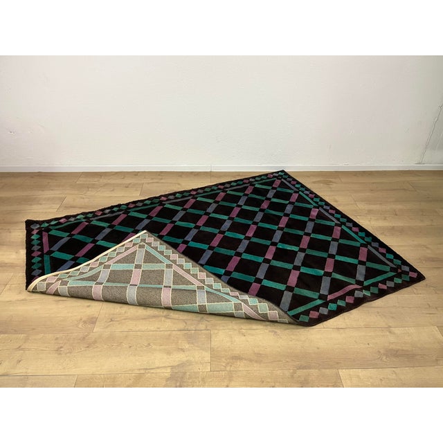 Blue Arlequine Wool Rug by Missoni for T&J Vestor, 1980s For Sale - Image 8 of 9