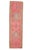 1970s Vintage Handmade Wool Cotton Turkish Pink Runner Rug For Sale