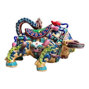 Vintage Koji Chinese Zodiac Year of the Ox Pottery Sculpture