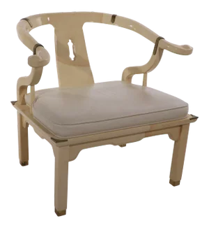 Hollywood Regency Chinese Style Lounge Chair by Century Furniture Chair Company