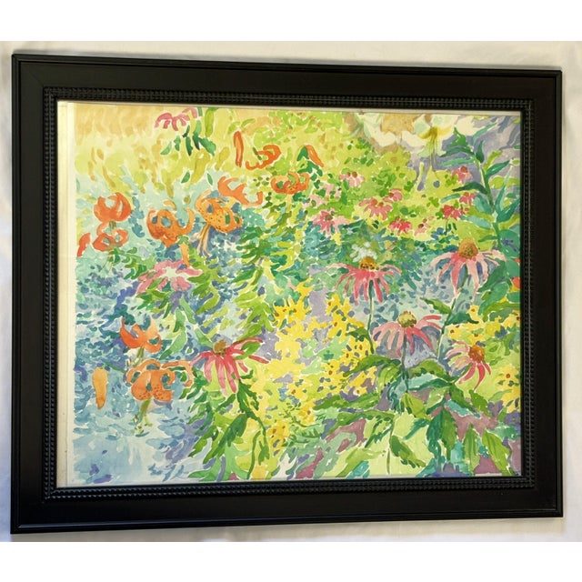 Beautifully done original framed watercolor painting on paper from the late 20th/ early 21st century. It's painted with...