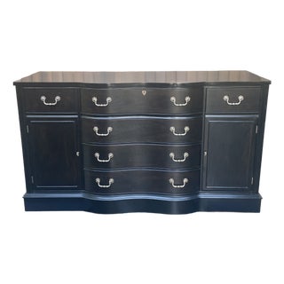 Vintage Black Mahogany Hepplewhite Buffet For Sale
