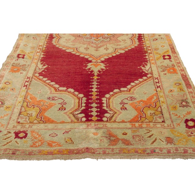 Vintage Turkish Oushak Rug - 03'06 X 07'00 For Sale - Image 4 of 10