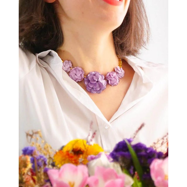 Contemporary GÉRANIUM, Necklace, Yellow For Sale - Image 3 of 4