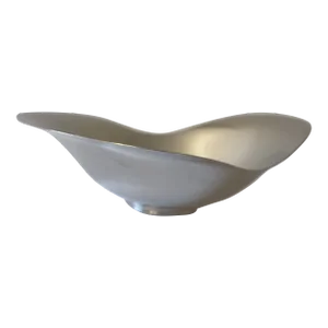 1950s Danish Stainless Steel Amoeba-Shaped Bowl