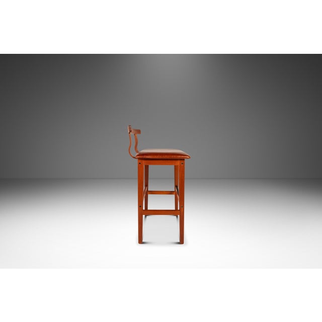 Introducing a rare Danish Modern barstool designed by the influential Knud Bent for Korup Stolefabrik. Save for the newly...