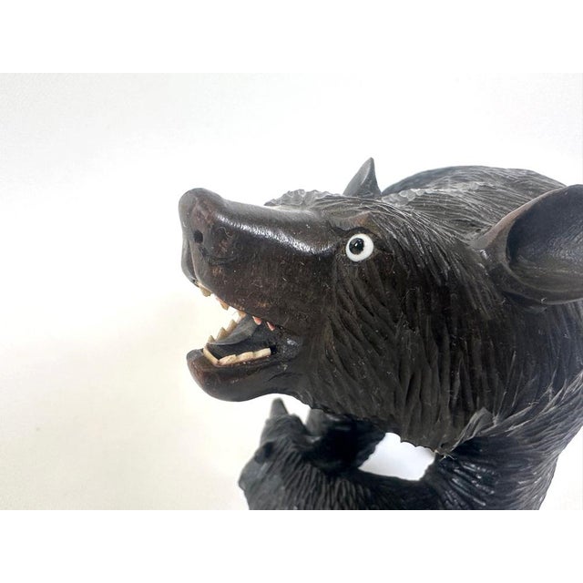 Japanes Bear with Cub Wooden Carved Ainu Figurine, 1900s For Sale - Image 3 of 15