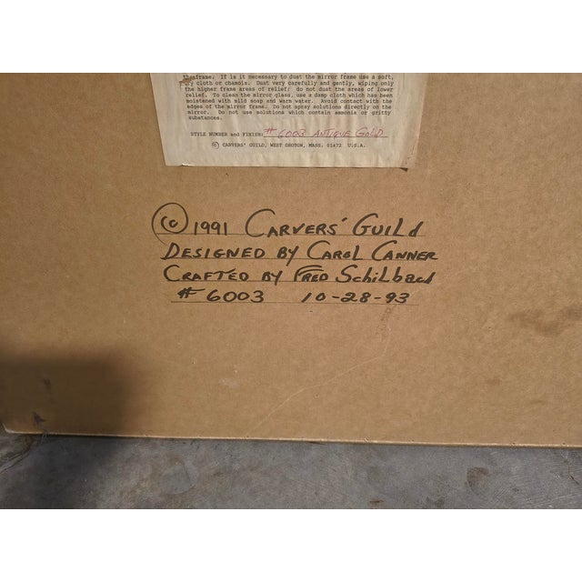 Tan 1990s Carvers Guild Mirror For Sale - Image 8 of 16