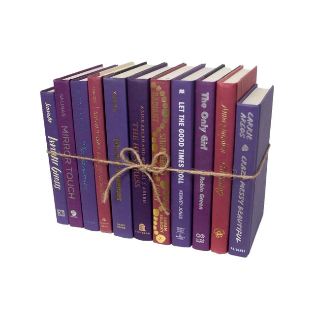 Booth & Williams Decorative Books - Berry Book Bundle - 1 Foot of Purple Books For Sale - Image 4 of 4