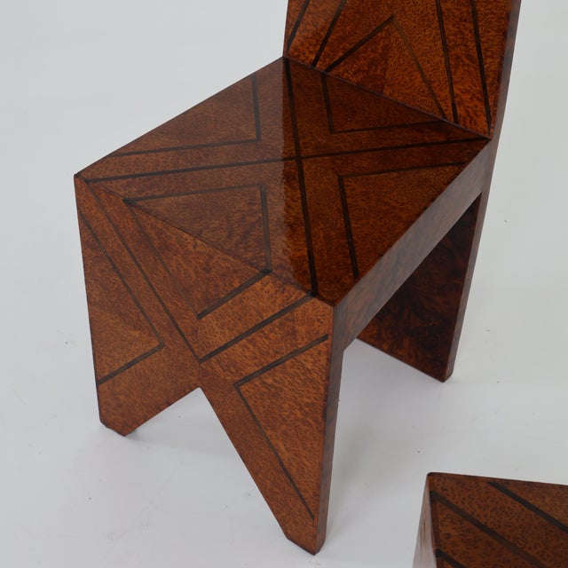 Pair of 1970s Modernist Tall Back "Throne Chairs" For Sale - Image 9 of 11