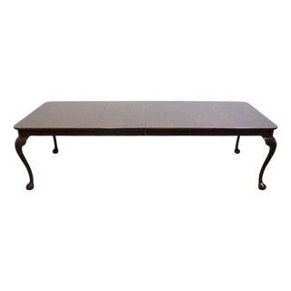 Henredon Furniture Solid Mahogany Traditional Chippendale Style 108" Dining Table W. Drawers For Sale