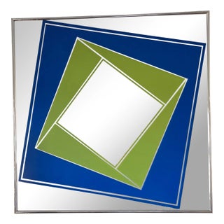 1970s Op Art Mirror by Mark Warren For Sale