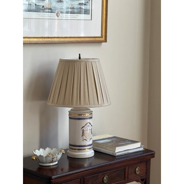 Mid-20th Century Armorial Porcelain Apothecary Lamps — A Pair For Sale - Image 11 of 18