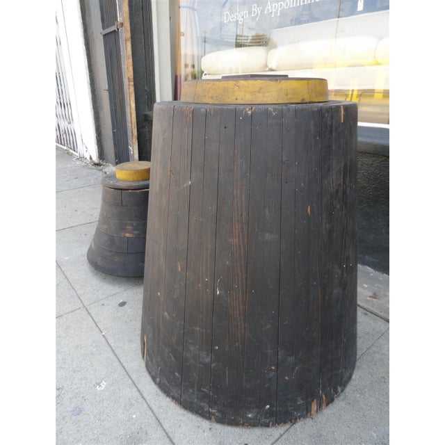 Three-Piece Industrial Wooden Gear Mold – Portland Rock Crusher, Sculptural Statement Object For Sale - Image 9 of 11