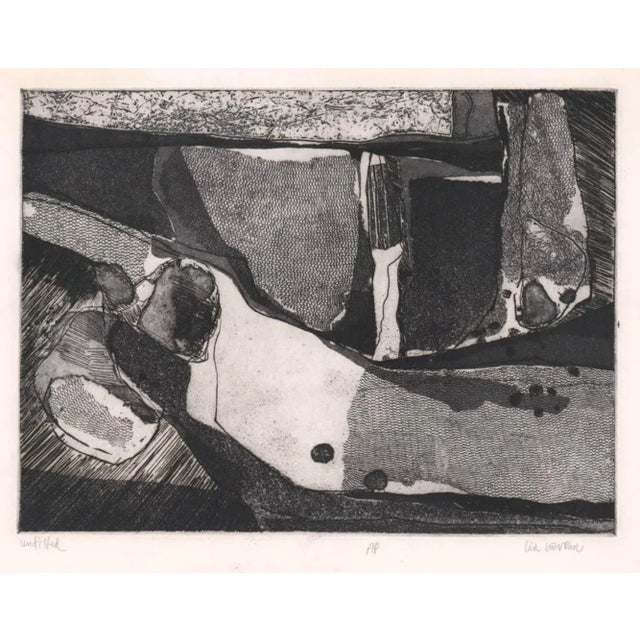 Modern 1970s Lin Warren Abstract Etching For Sale - Image 3 of 3