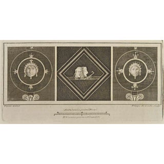 Filippo de Grado, Ancient Roman Fresco, Etching, 18th Century For Sale