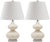 Glass 24 Inch H Double Gourd Glass Table Lamp in Pearl - a Pair For Sale - Image 7 of 7