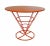 Center Table Round Vintage Enameled Orange Metal For Sale - Image 9 of 9