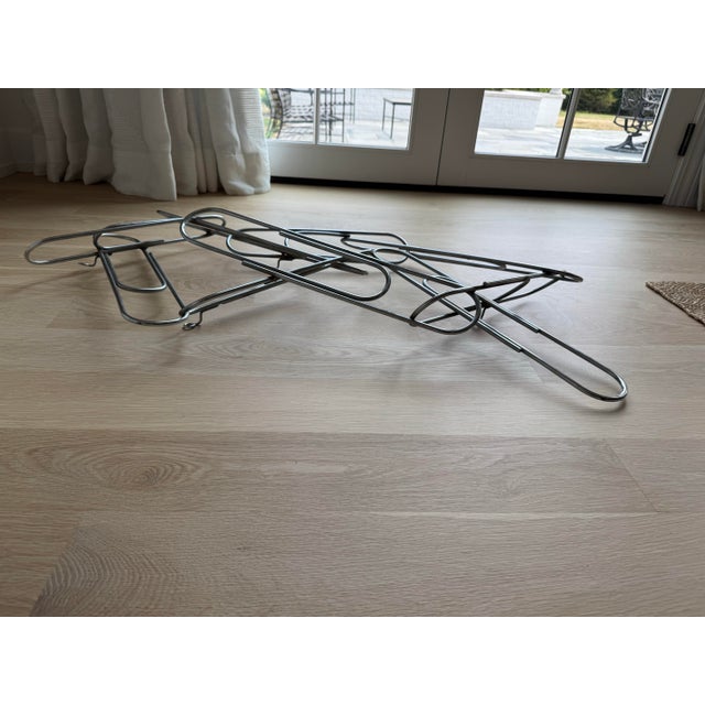 Signed C. Jeré Giant Chrome Paper Clip Wall Sculpture, © 2002, Pop Art Postmodern Wall Art For Sale - Image 9 of 11