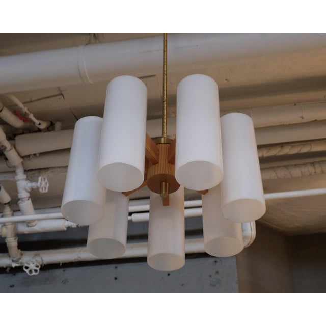 1960s 8 pendants by Uno & Östen Kristiansson for Luxus, 1960s For Sale - Image 5 of 8