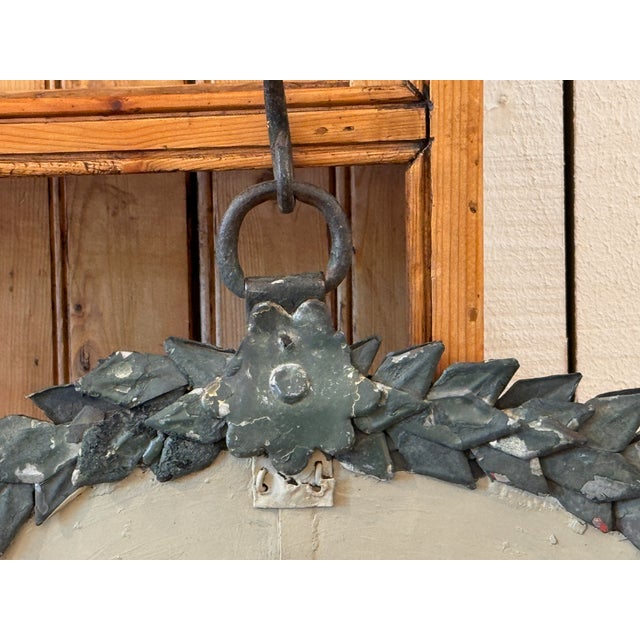 Tole Laurel Wreath Trade Sign For Sale - Image 4 of 6