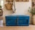Vintage rustic solid wood trunk with hinged lid and original iron latch. Age has left this beauty with layers of paint...