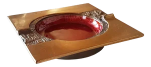 Vintage Italian Sculptural Ashtray Centerpiece from Studio Del Campo, 1975