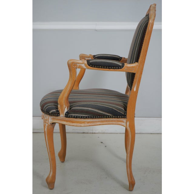French French Louis XV Style Upholstered Open Armchair For Sale - Image 3 of 18