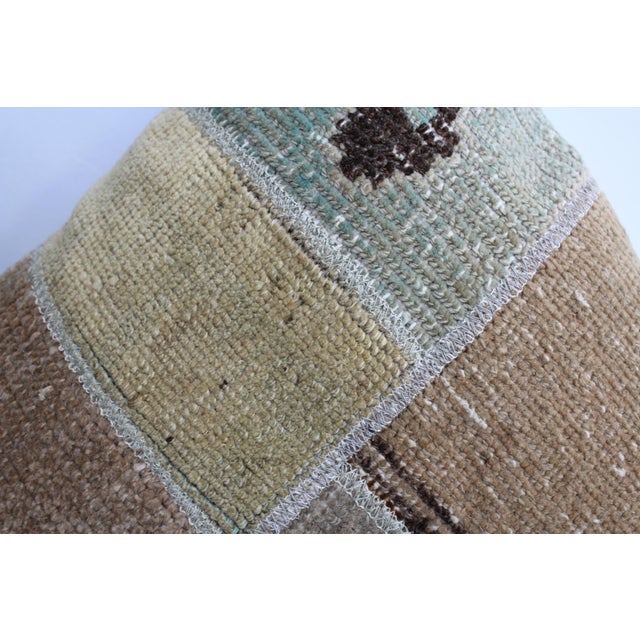 Mid-Century Modern Turkish Vintage Rug Decorative Pillow Cover - 19"x19" For Sale - Image 3 of 11