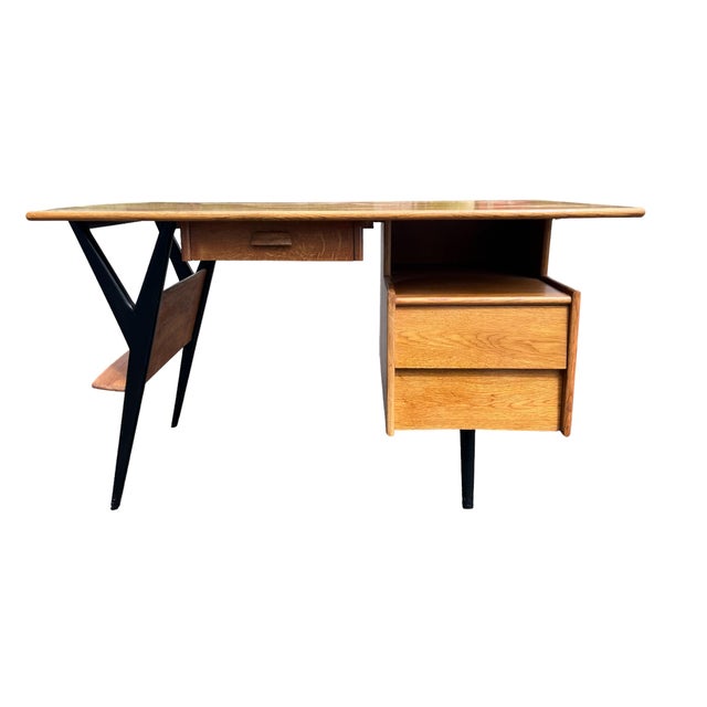 Vintage Desk by Louis Paolozzi, 1950s For Sale - Image 4 of 13