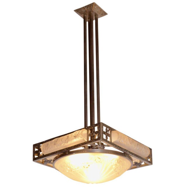 Art Deco Ceiling Lamp, 1930 For Sale - Image 5 of 5