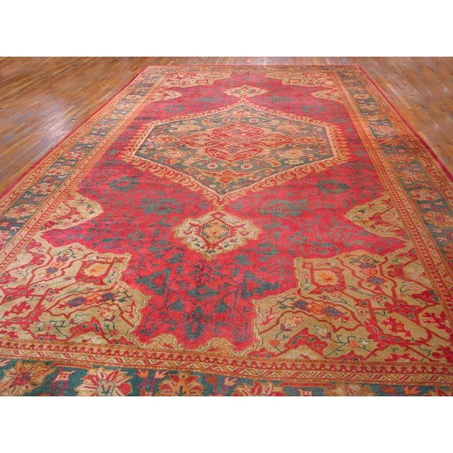 Early 20th Century Turkish Oushak Carpet ( 12' x 23' - 366 x 702 ) Antique Oushak Oversized Large Oversized Big Rug Wool...