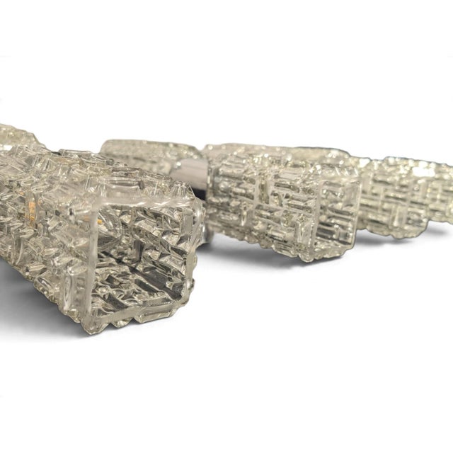 Mid-Century Modern Glass and Chrome-Plated Steel Wall Lamps from Targetti, 1970s, Set of 4 For Sale - Image 3 of 8