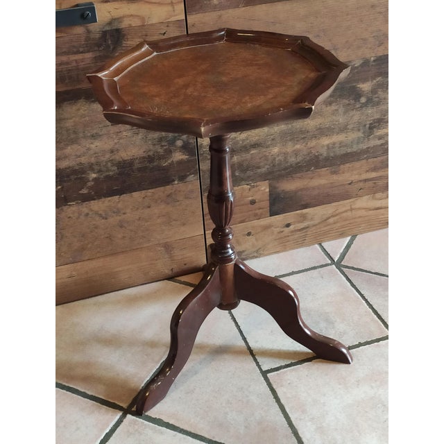 Brown Vintage Chippendale Mahogany Tripod Wine Table For Sale - Image 8 of 8