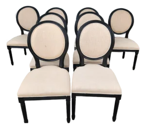 1980s Set of Eight Dining Chairs
