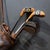 Industrial Antique Leather Walking Golf Bag With Hickory-Shaft & Steel Vintage Clubs c.1920-1945 For Sale - Image 3 of 8